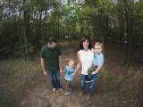 Colorful fun image of young family in field near Southlake Trophy Club Texas