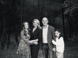 Black and white photograph of beautiful family by Trophy Club best award winning photographer