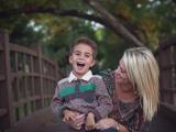  Colorful image of a Mother and son playing on a bridge by Sunny Mays Photography Southlake Keller