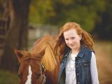 Lovely red hair girl and her horse in Keller Tx by Sunny Mays 